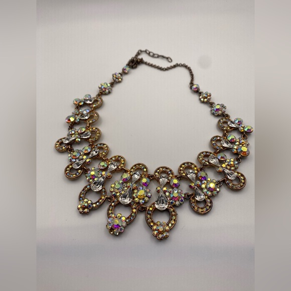 SNK Aurora Borealis Swarovski Crystal & Rhinestone Necklace - Picture 4 of 10